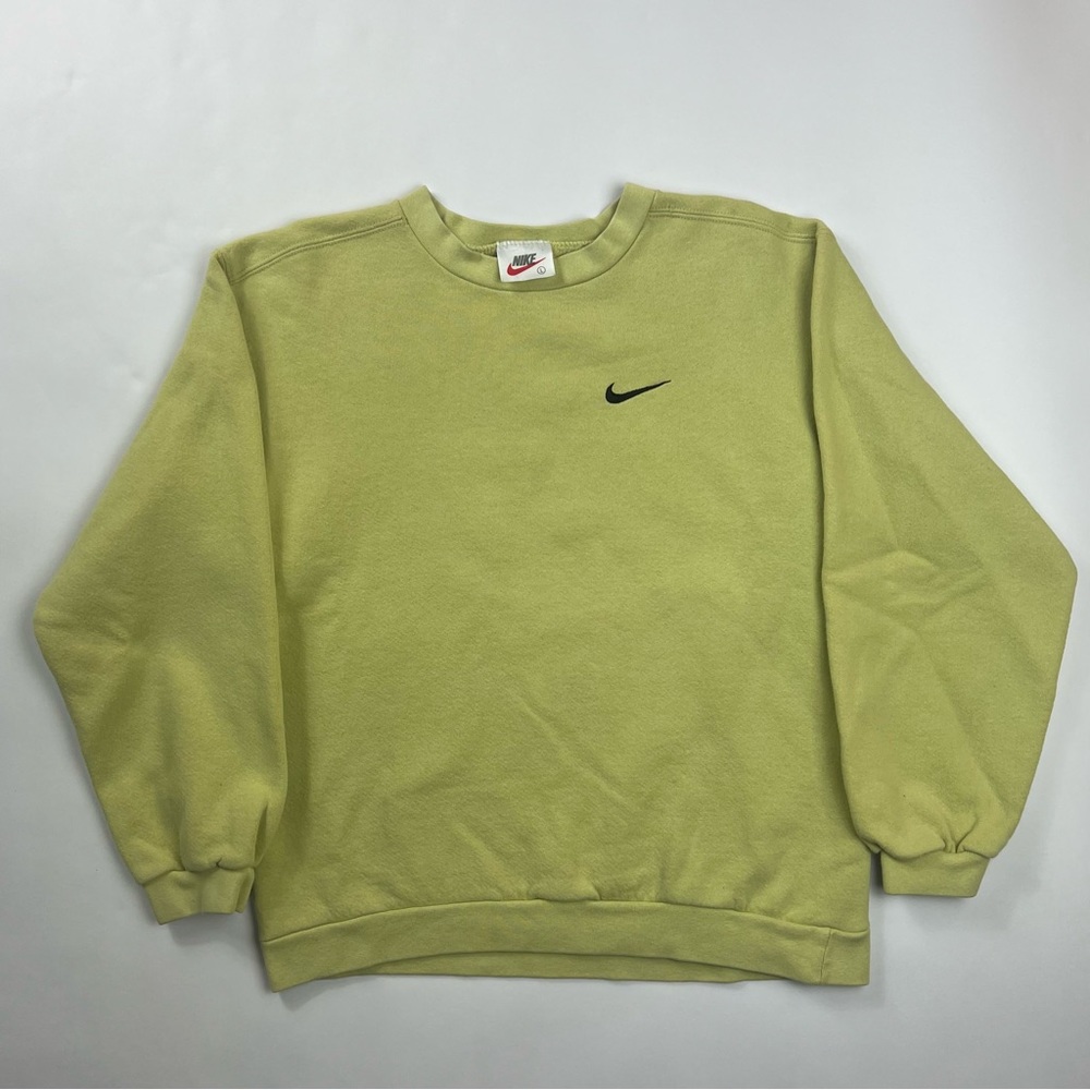 Vintage 90’s Nike Faded Lime Green Crewneck